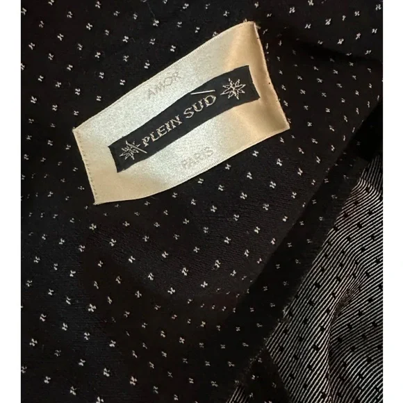 🇫🇷 Plein Sud Vintage 90’s Black and White Polka Dot Blazer - Picture 2 of 8